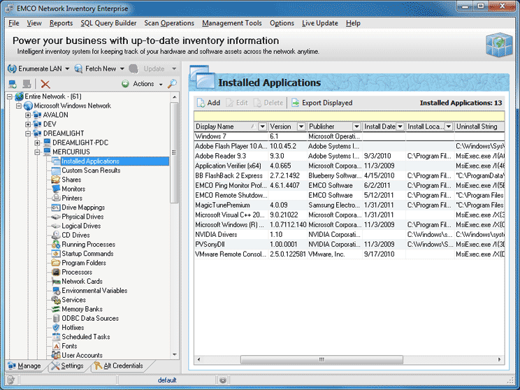 Hardware and Software Inventory Tool - EMCO Network Inventory