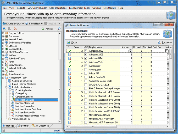 Hardware and Software Inventory Tool EMCO Network Inventory